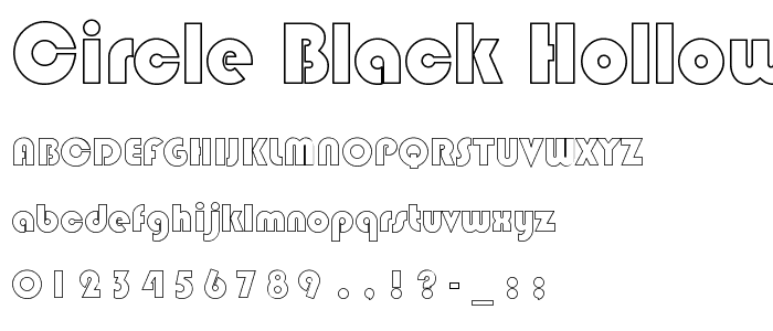 Circle Black Hollow font